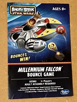Buy Hasbro Angry Birds Star Wars Millennium Falcon Bounce Game. RULES INSTRUCTIONS • 2.29£