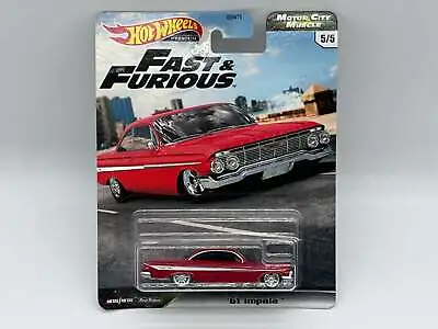Buy 1961 Impala Red Fast And Furious Hotwheels Premium 1/64 • 12.99£