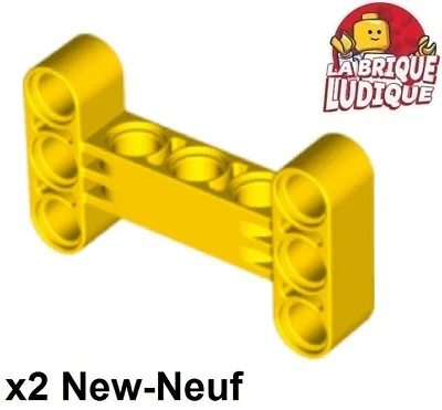 Buy LEGO Technic 2x Liftarm 3x5 Perpendicular H Shape Yellow/Yellow 14720 NEW • 1.37£