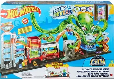 Buy Hot Wheels City Ultimate Octo Car Wash Playset With No-Spill Water Tanks. 120cm • 62.95£