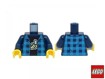 Buy Lego Torso Dark Azure Flannel Shirt Open Over Black T-Shirt 973pb3774c01 • 3.25£