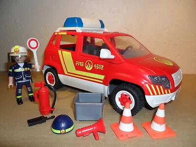 Buy PLAYMOBIL FIRE CAR 5364 COMPLETE (Lights+Sounds,Fire Engine,Accessories) • 10.99£