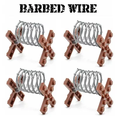 Buy 4x WW2 Military Army Barbed Wire - Building Blocks Compatible - Barb Wire • 6.99£