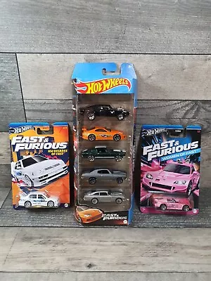 Buy Hot Wheels Fast And Furious Diecast Car Bundle X7 New And Sealed Mattel • 24.99£