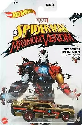 Buy Mattel Hot Wheels Spiderman Maximum Venom IRON MAN JACK HAMMER Character Car • 6.99£