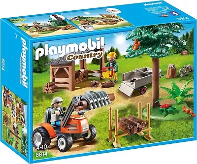 Buy Playmobil 6814 Country Lumber Yard With Tractor - Brand New In Box • 34.97£