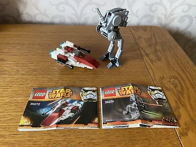 Buy 2 Lego Star Wars Sets 30274 AT-DP 30272 A-Wing Star Fighter Ex Condition • 8£