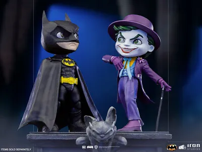 Buy Batman & Joker Tim Burton 1989 Mini Co. Iron Studios Mini Heroes Sideshow Statue • 88.66£