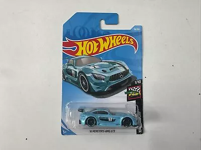 Buy 1:64 Hot Wheels '16 Mercedes AMG GT3 (Light Blue) 1/10 74/250 Long Card • 6£
