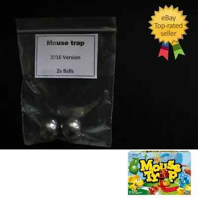 Buy MOUSE TRAP Ball - 2x Replacement Metal Steel Ballbearing +BAG Hasbro Game (2016) • 2£
