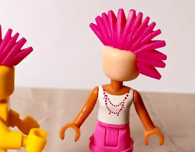 Buy New LEGO Mohawk PINK Spikes Punk Wig Unisex Girl Boy Rocker Hip Updo Rubber • 20.79£