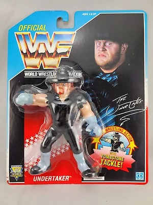 Buy Hasbro WWF WWE The Undertaker Series 4 Blue Card 1992 MOC Mint Carded Tombstone • 350£