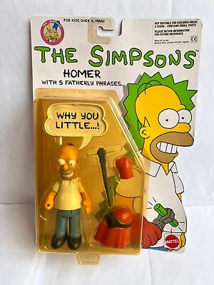 Buy Bnib Mattel The Simpsons Series Homer Simpson Toy Figure 1990 5 Fatherly Phrases • 69.99£