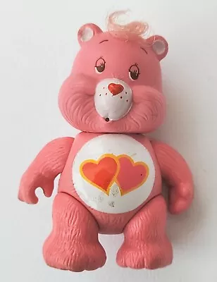 Buy Vintage Care Bears Love - A- Lot Bear Vinyl Poseable 1983 Kenner Hong Kong • 10£