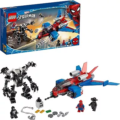 Buy LEGO MARVEL SUPER HEROES SPIDER-MAN #76150 Spiderjet Vs. Venom Mech NEW & SEALED • 99.99£