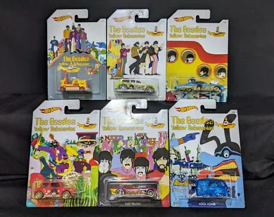 Buy Hot Wheels Full Set Of 6 Yellow Submarine Models From 2016. Some Marks. • 32.99£