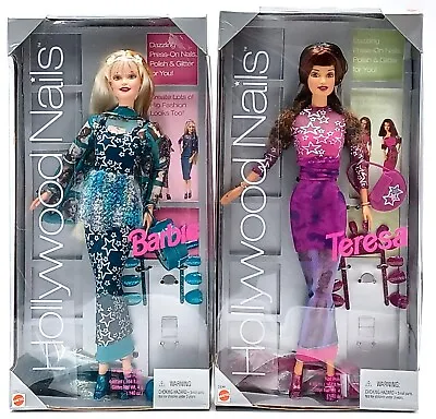 Buy Lot Of 2x 1999 Mattel Hollywood Nails Doll: Barbie 17857 + Teresa 24244 / NrfB • 143.29£