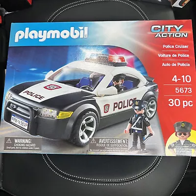 Buy Playmobil Police Cruiser 5673 City Action 30 Piece Set Brand New Ages 4-10 • 15£