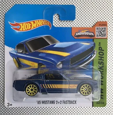 Buy Hotwheels '65 Ford Mustang 2+2 Fastback Blue 242/250 2015 Sealed • 5.95£