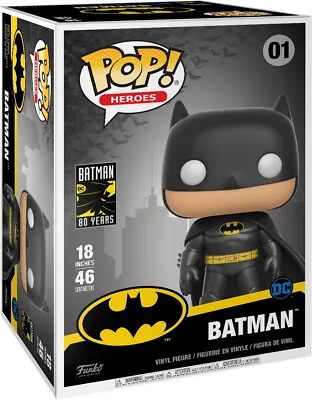 Buy DC Heroes Batman 80th - Batman 01 Super Sized 18 Inch 48cm - Funko Pop! - Vinyl  • 129.73£