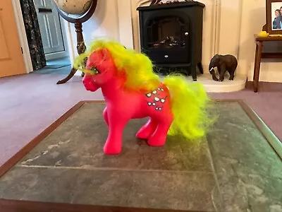 Buy Vintage My Little Pony G1 Shady Mlp Hasbro - 1985 - Neon Pink & Yellow • 16£