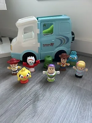 Buy Fisher Price Little People Disney Toy Story 4 RV Camper Playset 8 Figures Forky • 16£
