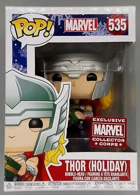 Buy Funko POP #535 Thor (Holiday) - Marvel Collector Corps With POP Protector • 18.74£
