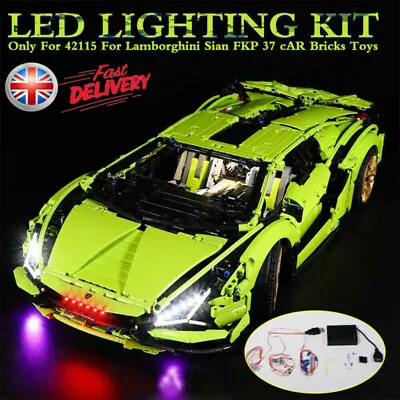 Buy DIY USB LED Light Lighting Kit For LEGO 42115 For Lamborghini Sian FKP 37 Bricks • 16.56£