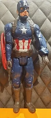Buy Marvel Avengers Captain America Action Figure 12” 2018 With Shield • 4.99£