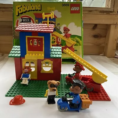 Buy 🤖 LEGO: Fabuland 3669 Fire House Boxed Complete ( APART FROM CAMERA )Clara Cow • 49£