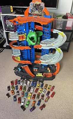Buy Hot Wheels Ultimate Garage Multi-Level Track Moving T-Rex + Over 40 Cars • 50£
