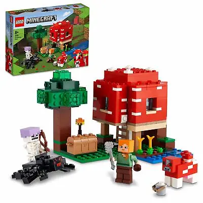Buy LEGO Minecraft The Mushroom House 21179 Building Set 272 Pieces For Ages 8+ • 17.99£