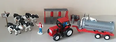 Buy Country Life Playset - Milking Cows  Tractor New-Ray Vintage • 19.99£