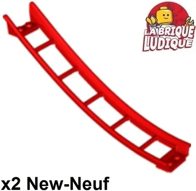 Buy LEGO 2x Train Track Rail Rollercoaster Grand Eight Ramp Large Lower Red 26559 • 7.07£
