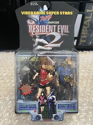 Buy Resident Evil 2 Claire Redfield & Zombie Cop Figure Toybiz 1998 Biohazard Capcom • 150£