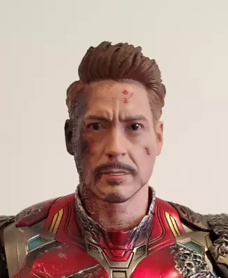 Buy Top 1/6 Tony Stark Head Sculpt Battle Damage Ironman Mark 85 50 Hot Toys Figure • 20£