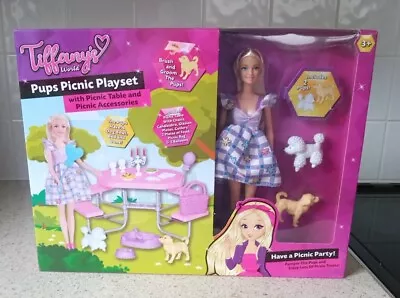 Buy Tiffany Barbie Doll Puppy Picnic Playset Toy Gift Set • 22.99£