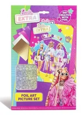 Buy Barbie Foil Art Picture Set - Makes 2 Pictures Age 5+ • 3.95£