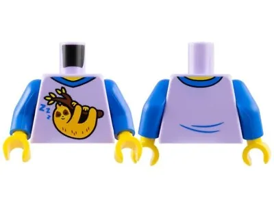 Buy LEGO Torso Body For Minifigure Sloth Lilac Shirt Top Blue Arms • 1.80£