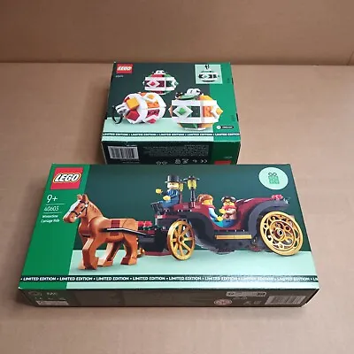 Buy Lego 40603 Wintertime Carraige Ride & 40604 Christmas Decor Set - New & Sealed • 29.99£