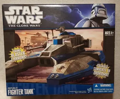 Buy Star Wars Republic Fighter Tank The Clone Wars Army Vehicle Ship New Misb Rare • 101.99£