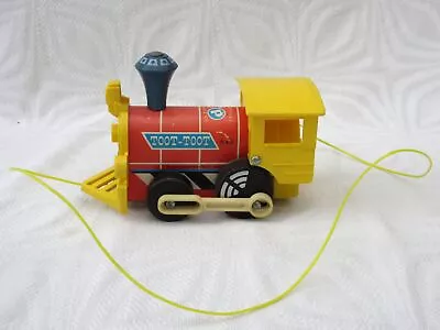 Buy Vintage Fisher Price Original Toot Toot Train 1964 Pull Along Toy 60s 70s • 14£