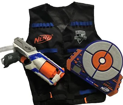 Buy Nerf Elite Gun, Vest, Target Bundle • 8.50£