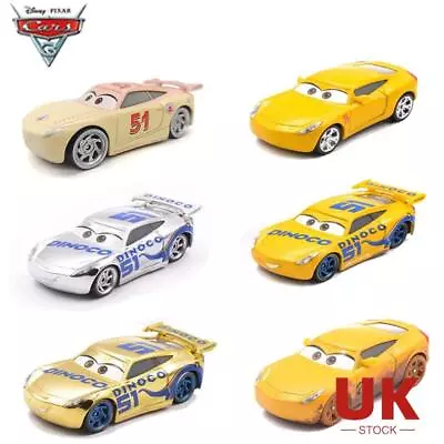 Buy Disney Cars Rare NO.51 Golden Silver DINOCO Cruz Ramirez Diecast Toy Car Gift UK • 6.99£
