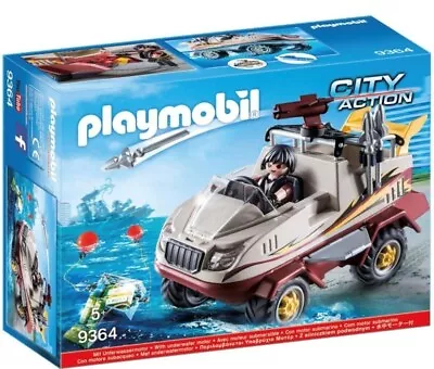 Buy Playmobil City Action 9364 Amphibious Truck With Underwater Motor For Children • 18.99£