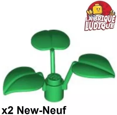 Buy LEGO 2x Plant Stem Plant 3 Leaves Wide Stem Green/Green Stem 6255 NEW • 2.07£