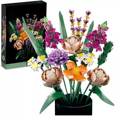 Buy 756pcs Romantic Rose Flower DIY Bouquet Decorative Building Block Brick Toy • 15.96£