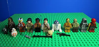 Buy 11 Genuine LEGO STAR WARS FORCE AWAKENS Minifigure SetREY POE FINN C-3PO BB-8 • 46.42£
