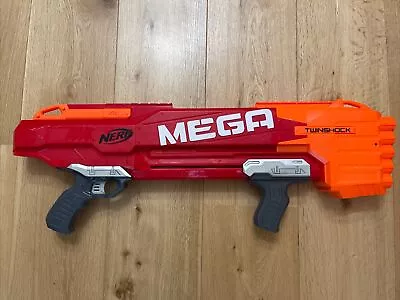Buy NERF GUN MEGA TWINSHOCK Large Pump Action Shotgun +10  Bullets DARTS • 19.99£