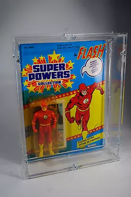 Buy Vintage 1985 Kenner Super Powers The Flash - Canada - MOSC + Acrylic Case • 171.63£